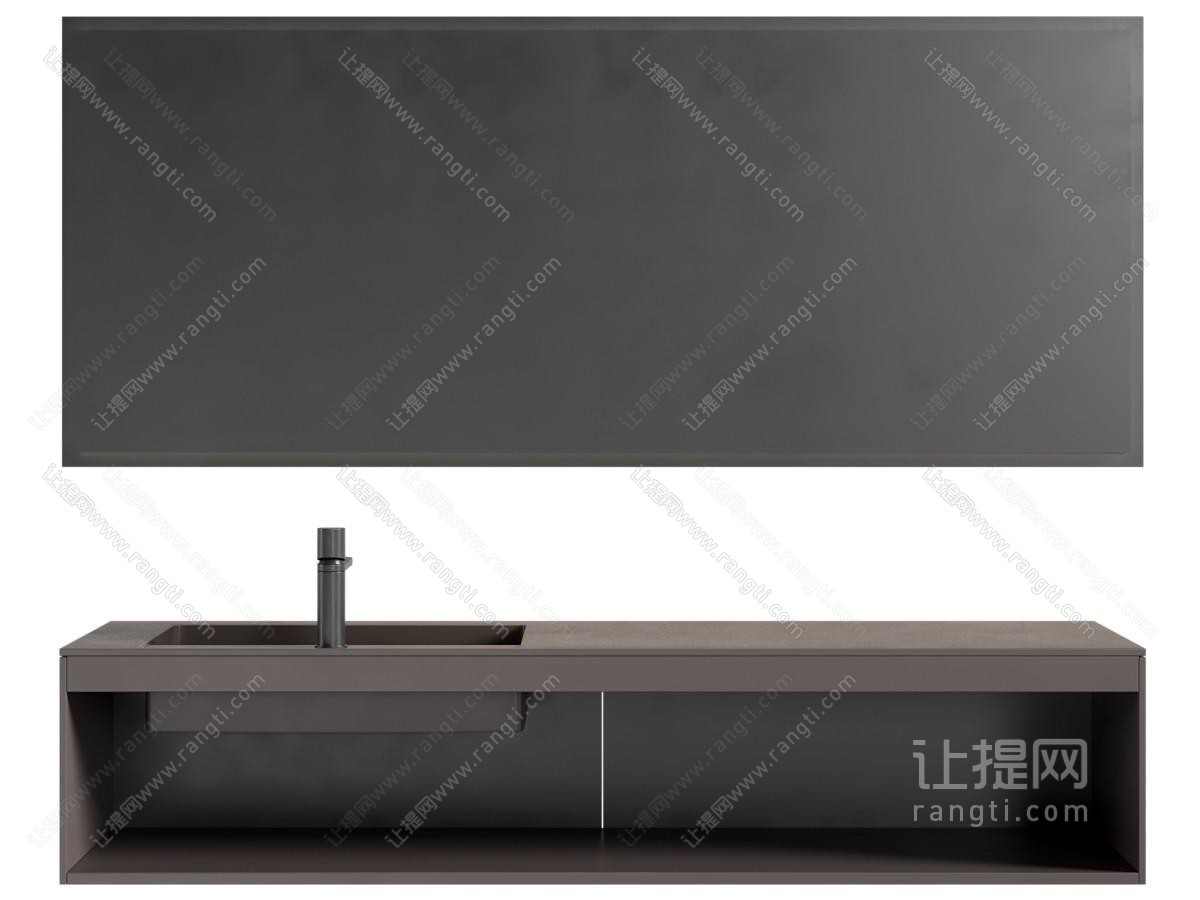 现代悬挂式洗手台