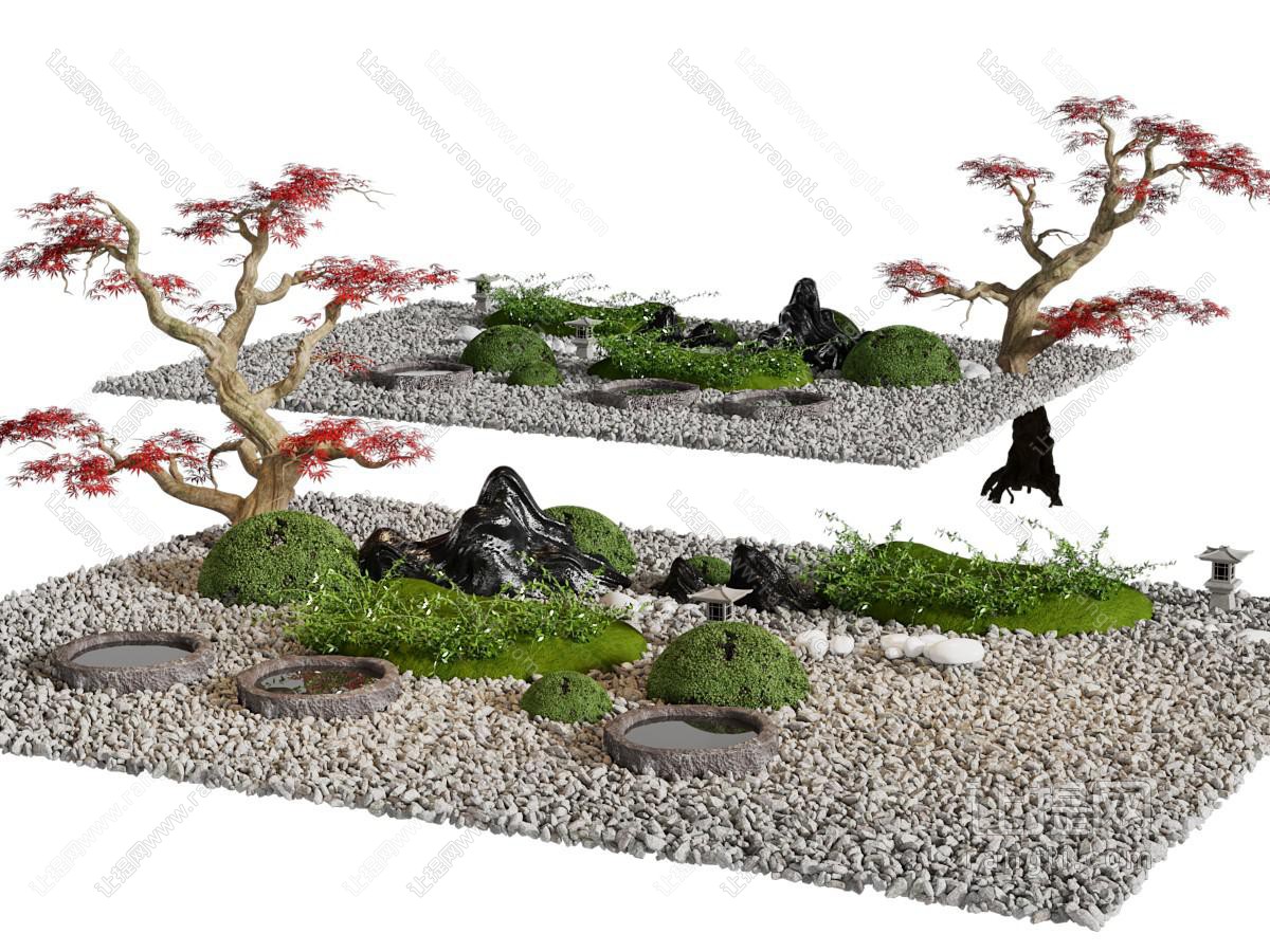 新中式假山、石子景观园艺小品