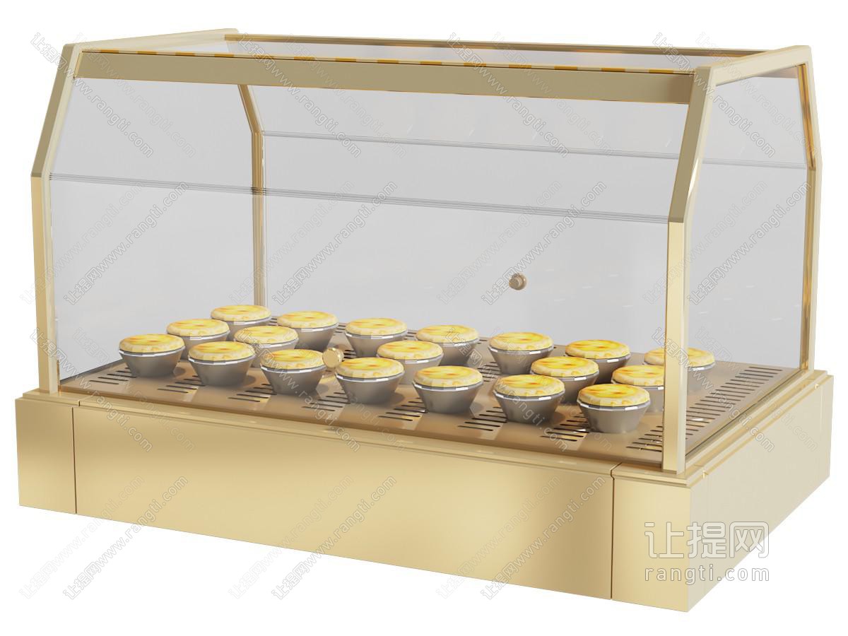 现代蛋挞甜点玻璃展示柜