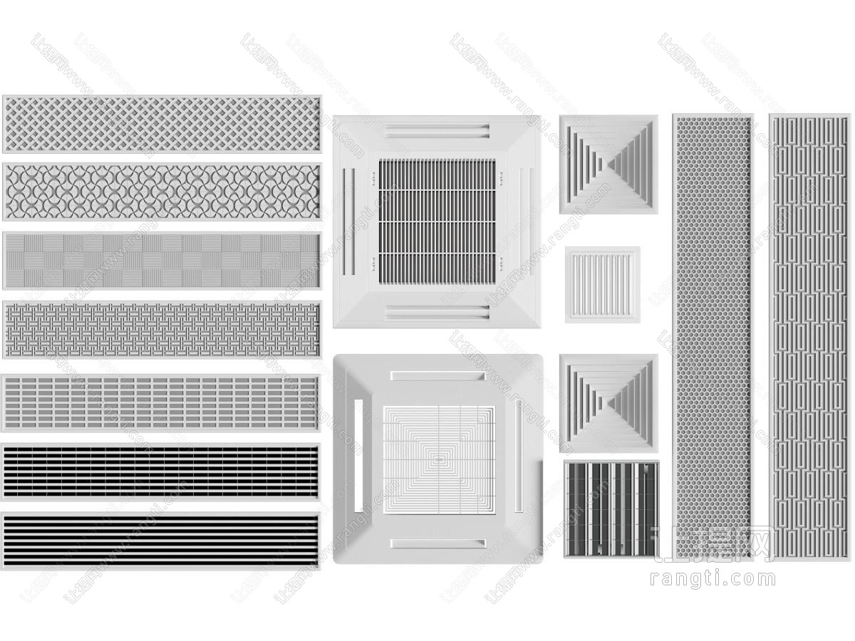 现代空调出风口、排风扇