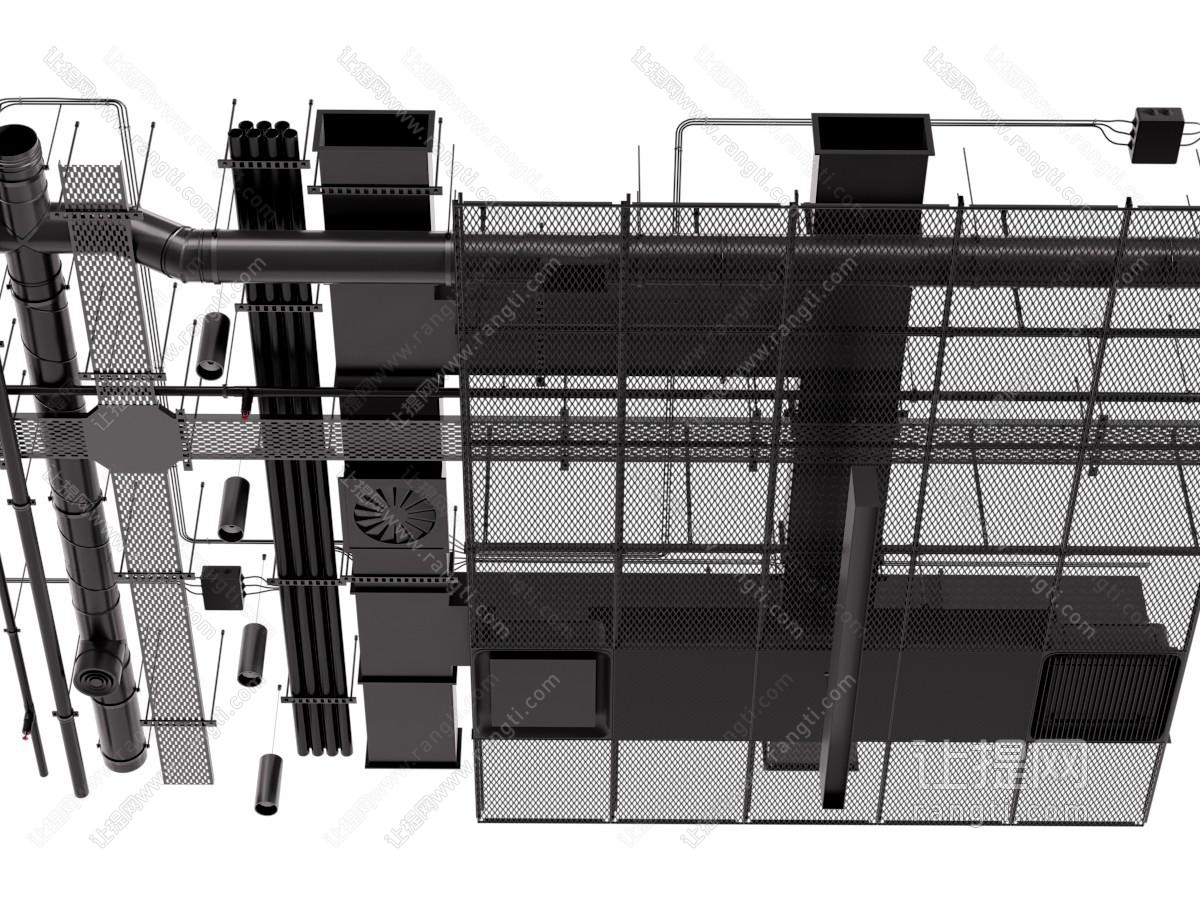 工业风loft管道天花吊顶