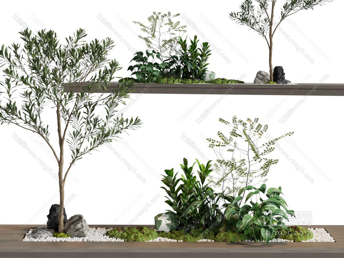 现代花草树木景观园艺小品