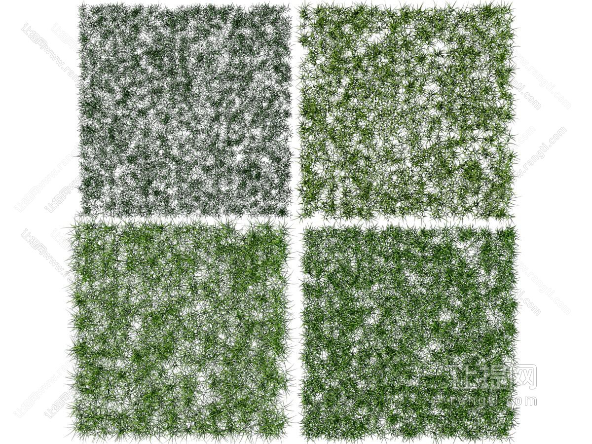 现代方形景观草地