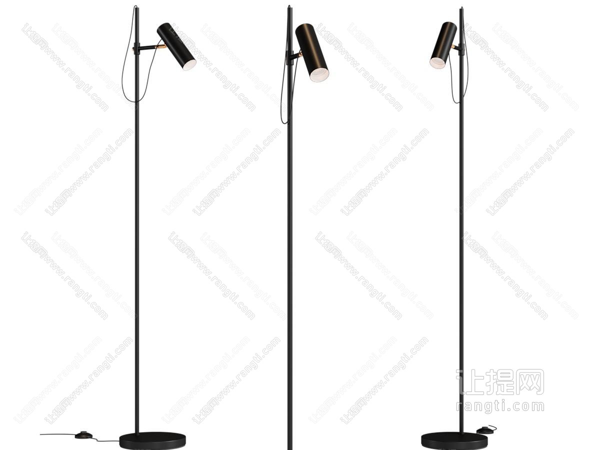 现代不锈钢落地灯