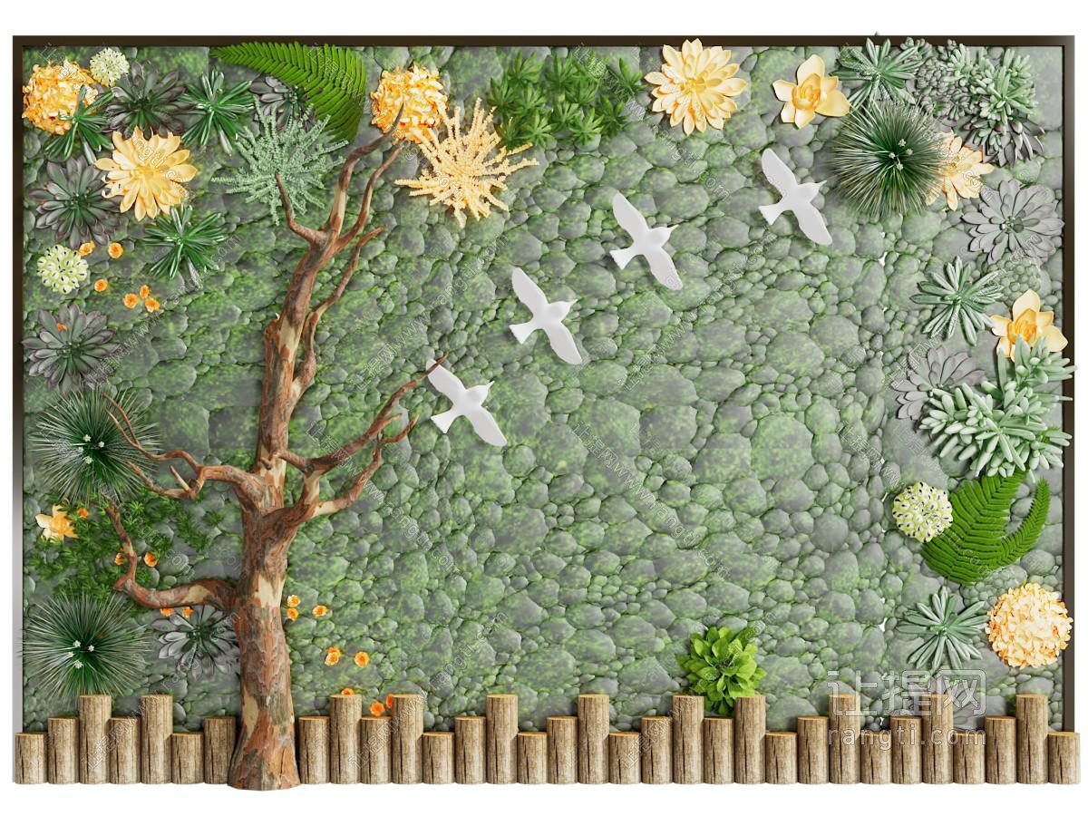 现代植物墙、装饰墙园艺小品