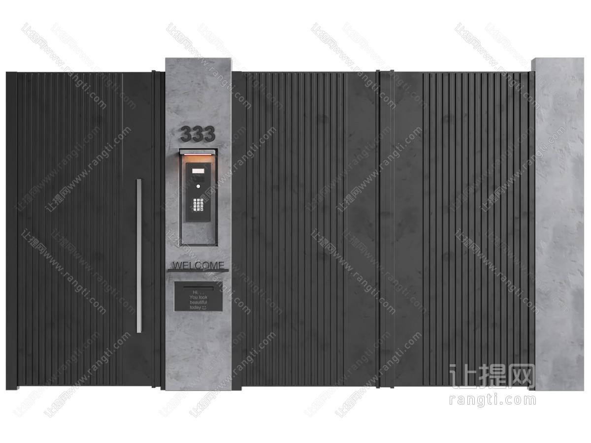 现代庭院大门