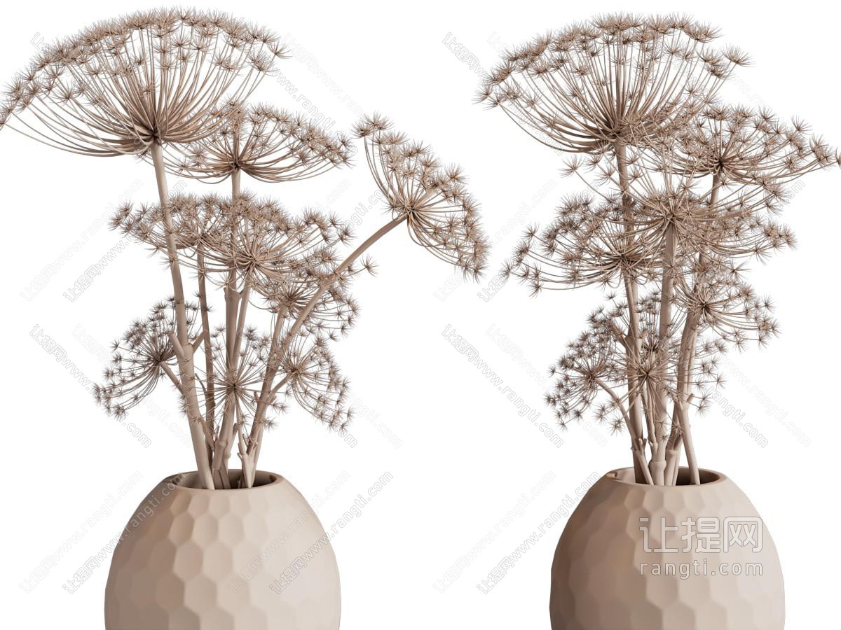 现代陶艺花瓶花卉