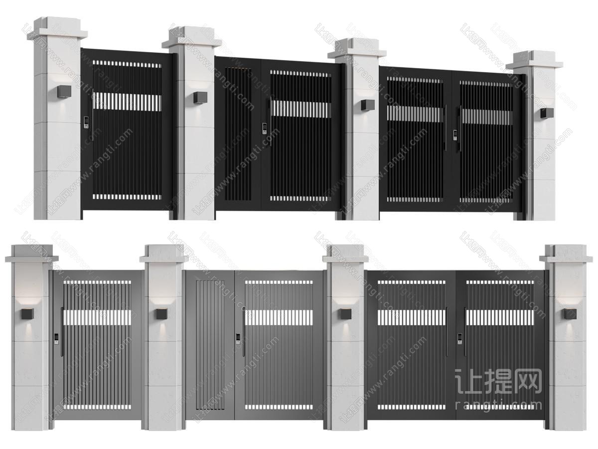 现代庭院铁艺大门