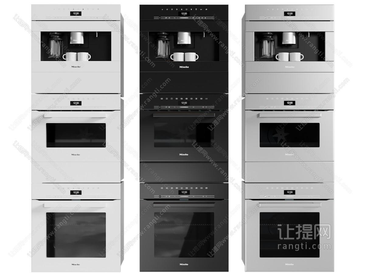 现代消毒柜、烤箱、咖啡机