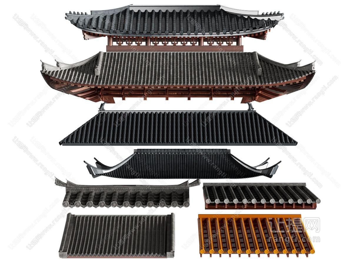 中式古代屋檐建筑