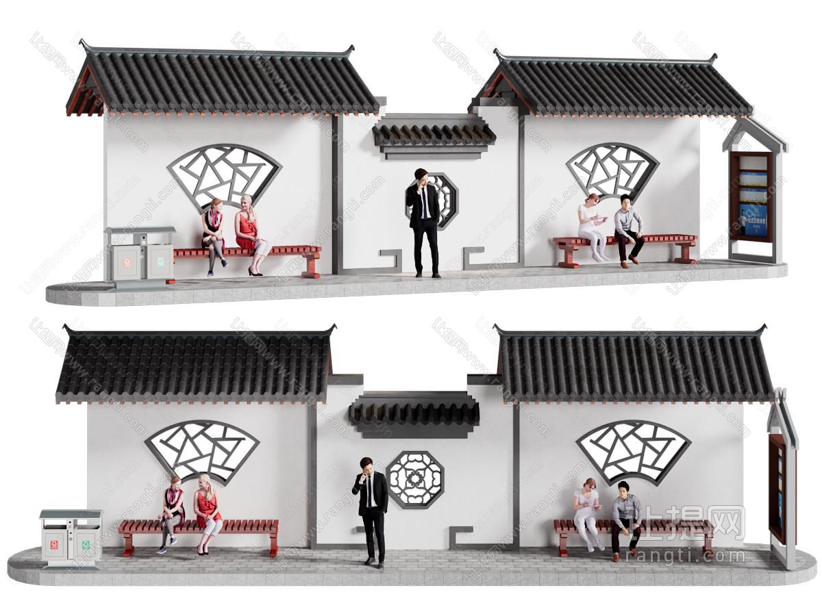 新中式公交站台