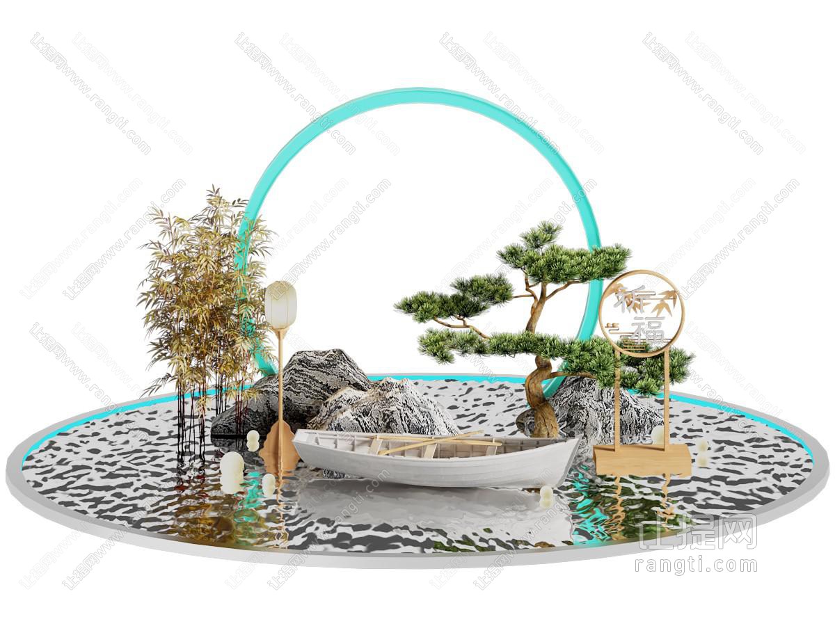 新中式景观园艺小品