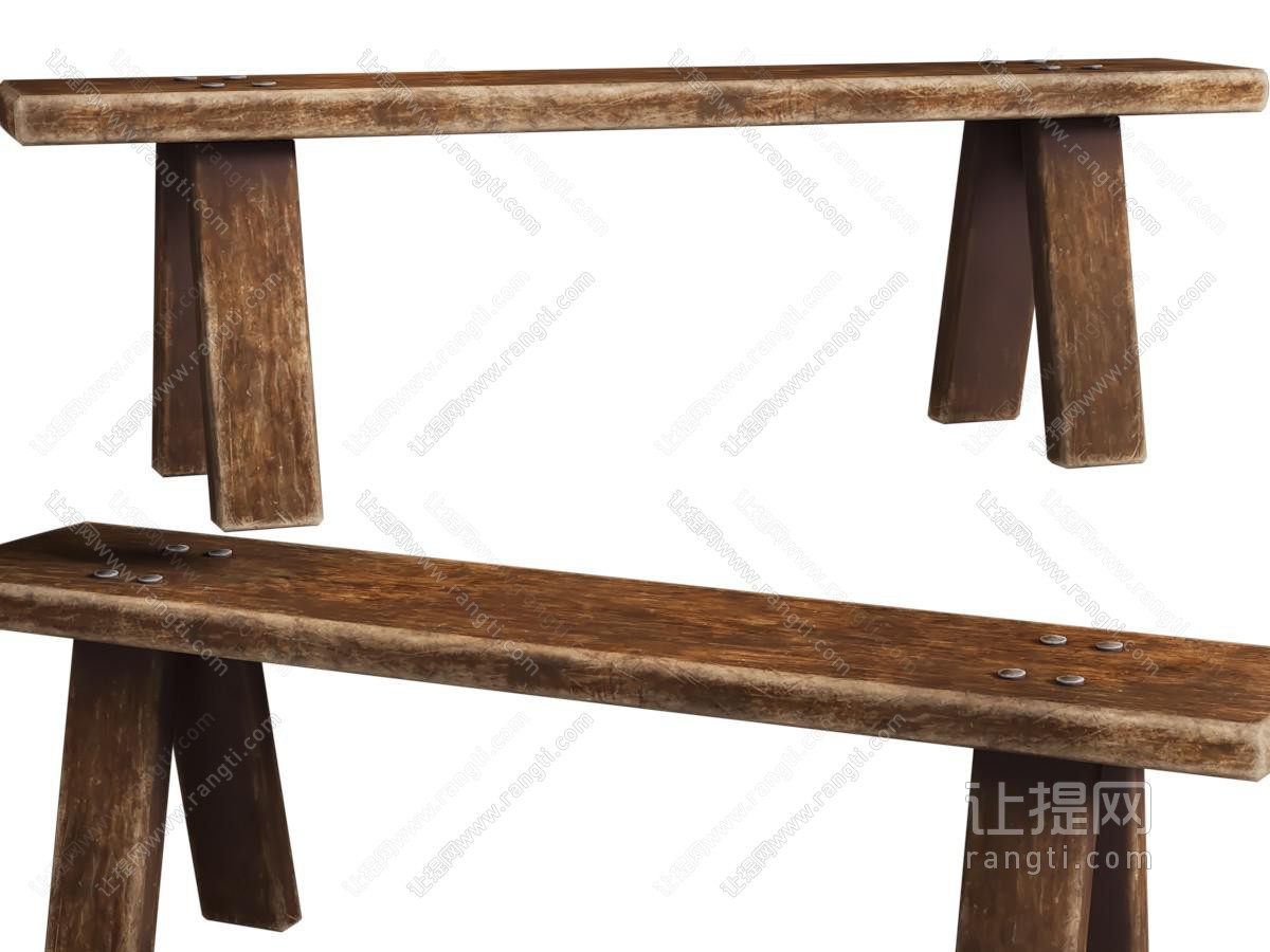 新中式实木长凳子