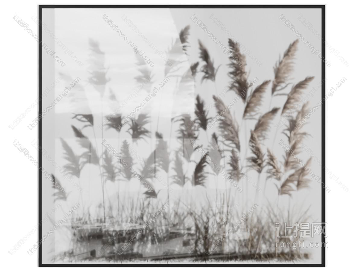 现代芦苇植物造池景观园艺小品