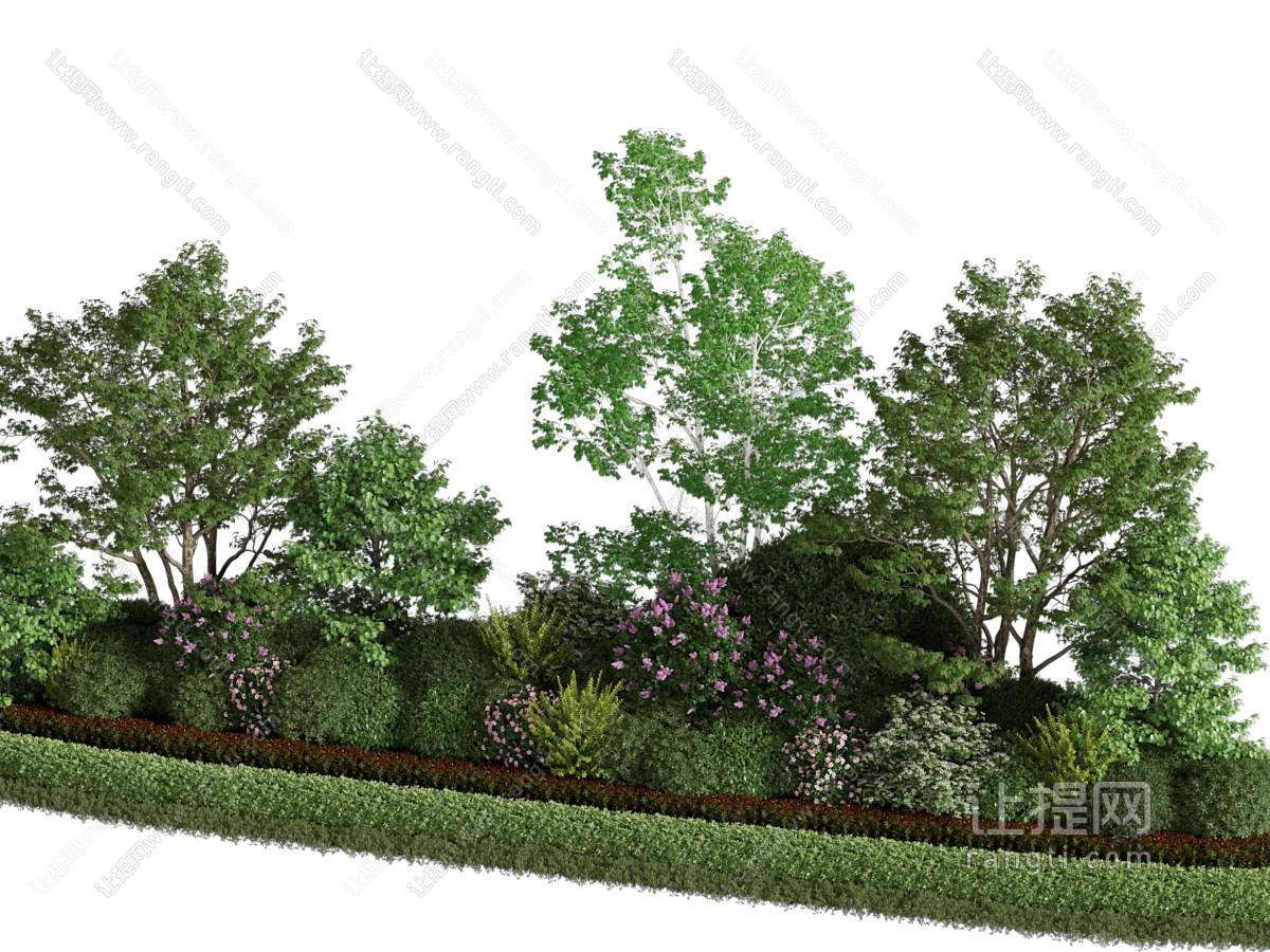 现代花坛花草绿植景观园艺小品