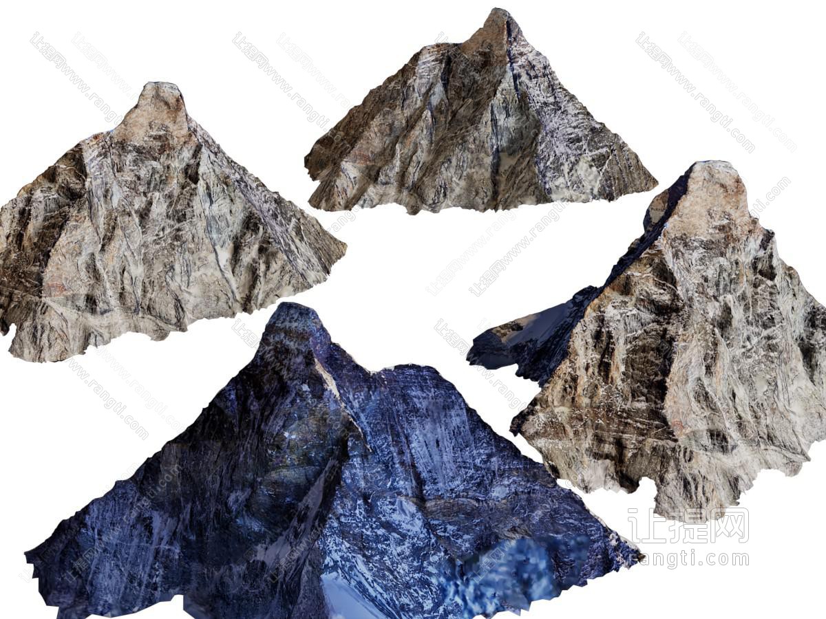 现代山脉、山峰、岩石
