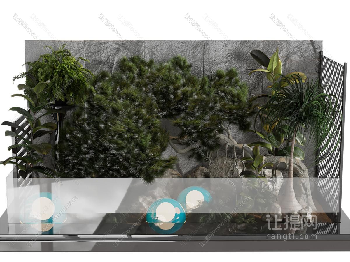 现代室内花草景观园艺小品