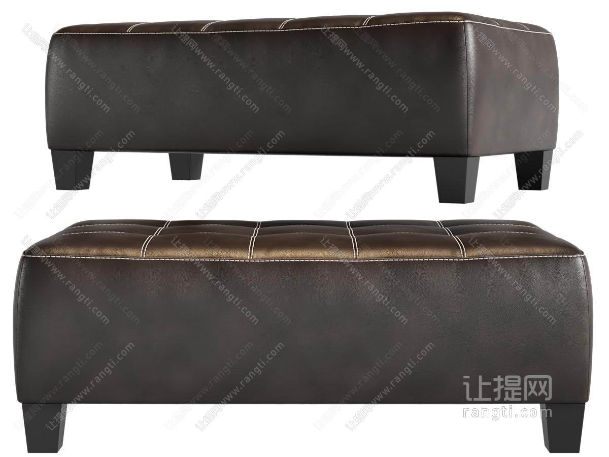 现代长方形沙发凳