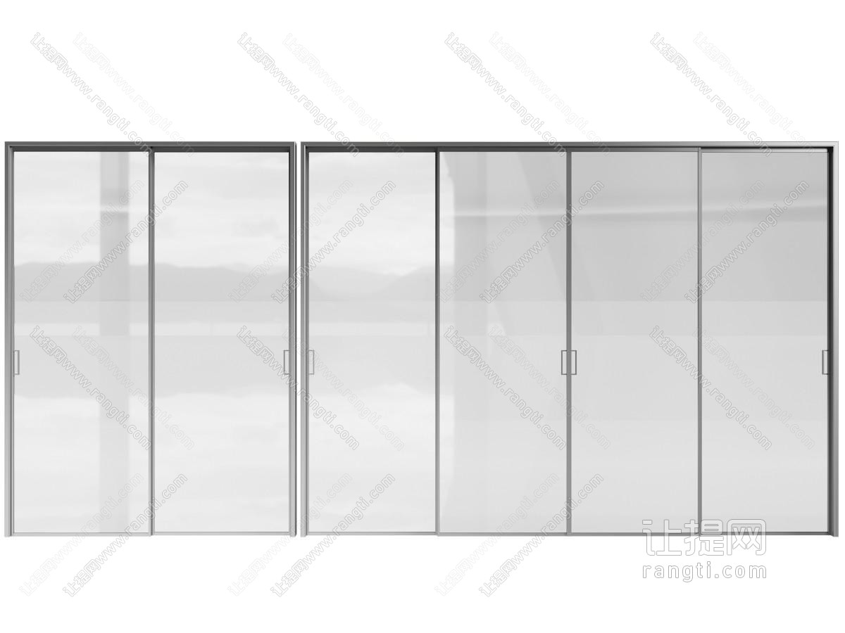 现代玻璃推拉门