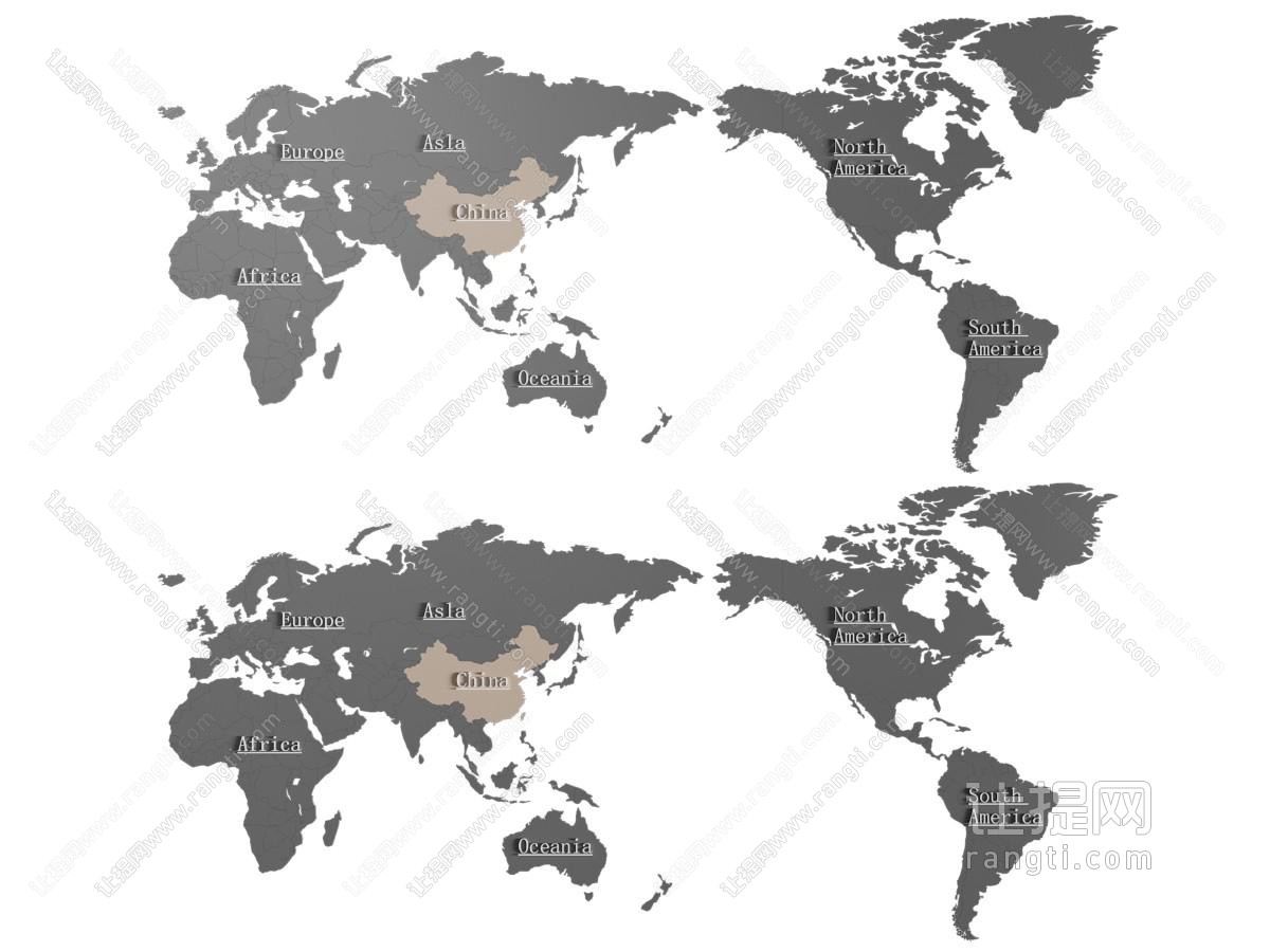 现代世界地图墙饰