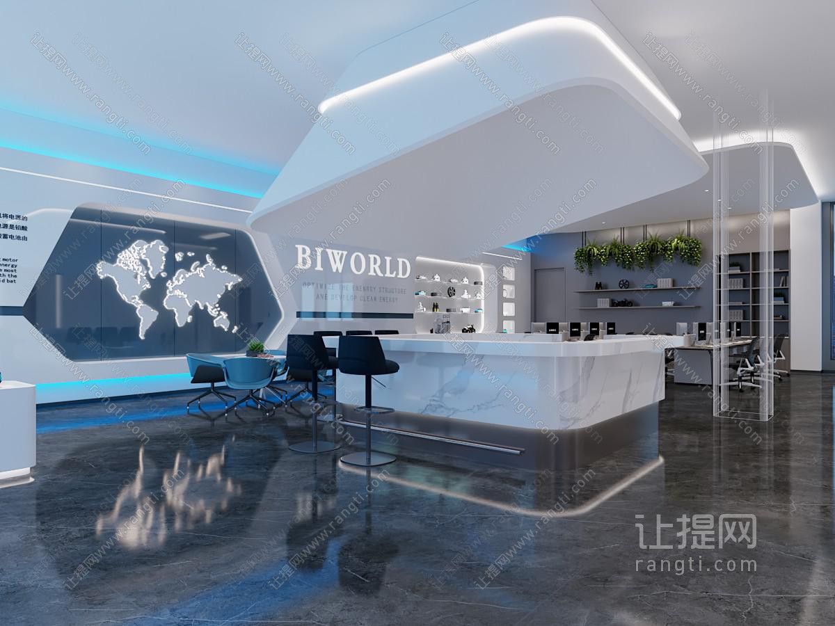 现代公司大堂前台接待