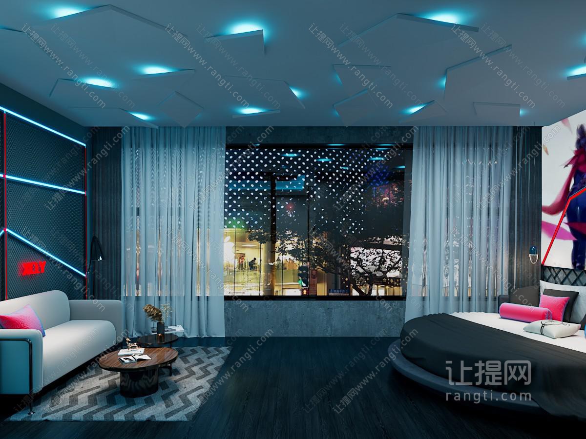 工业风loft酒店客房
