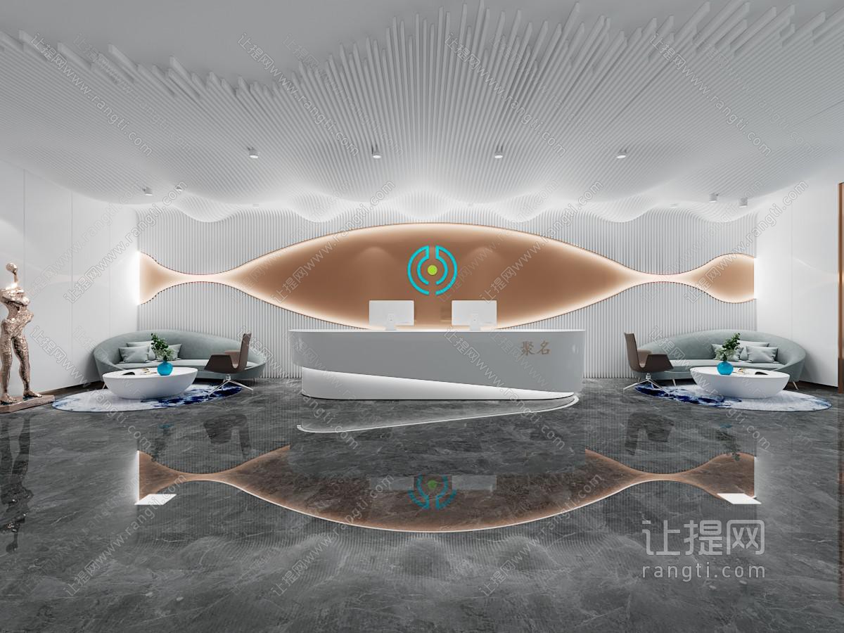 新中式大堂前台接待