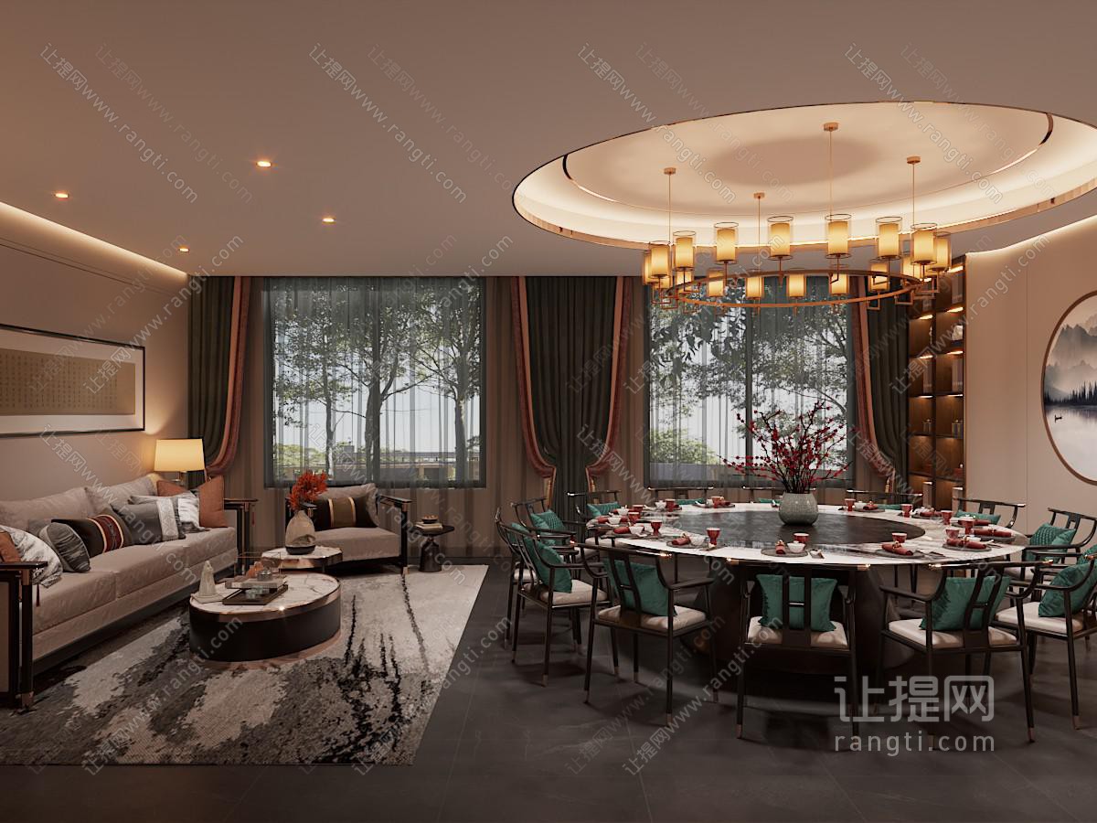 新中式酒店包厢包间