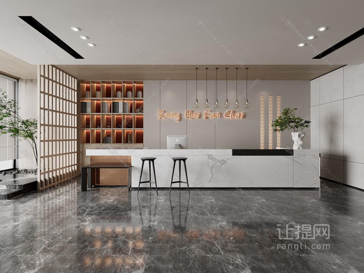 现代公司大堂前台接待