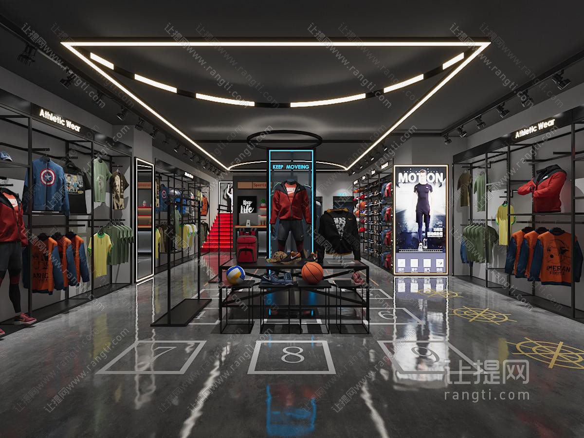 工业风loft运动服装专卖店