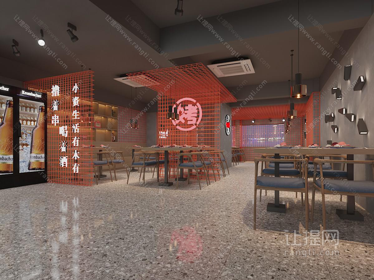 工业风loft饭店餐厅烧烤店
