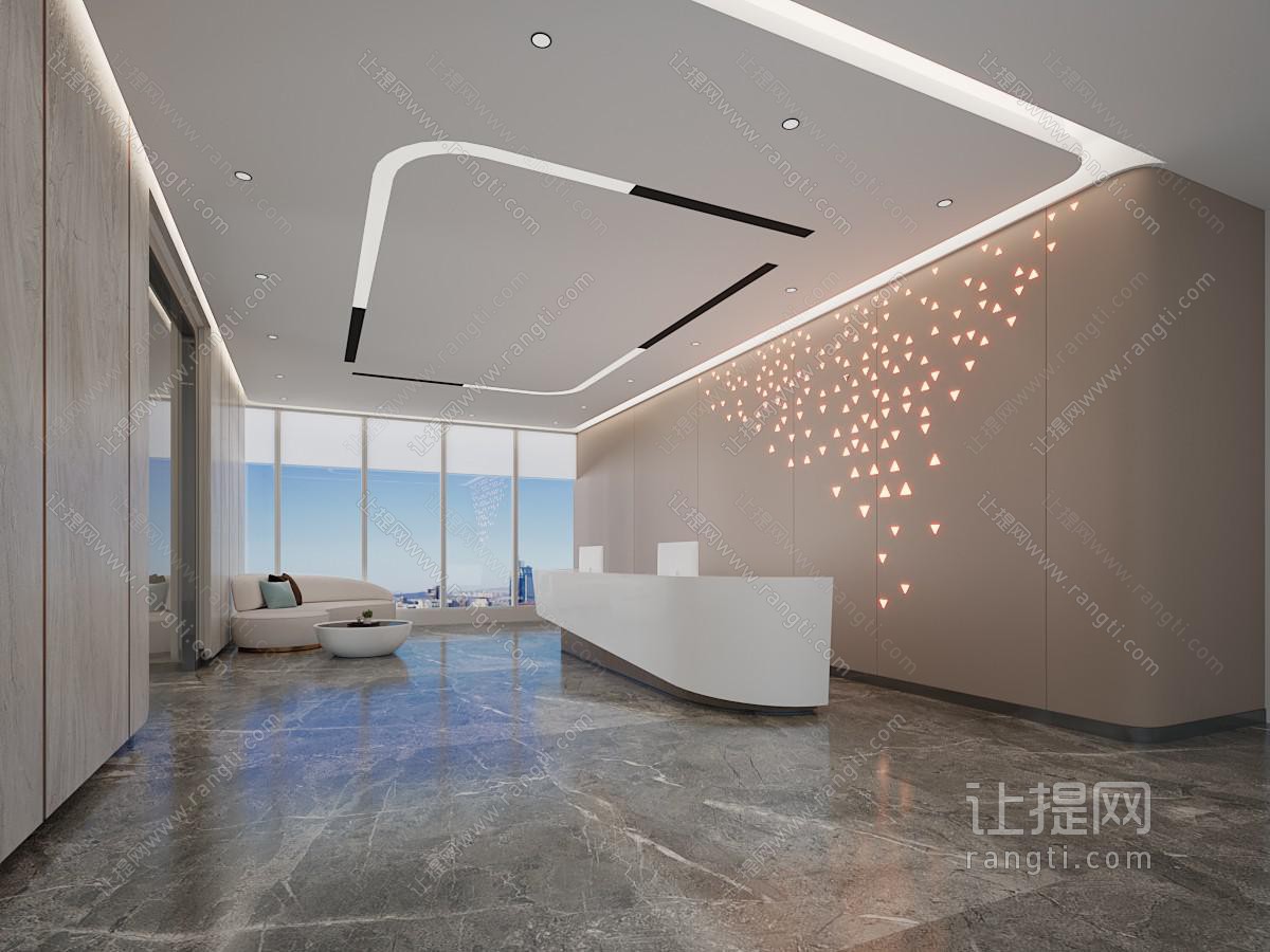 现代公司大堂前台接待