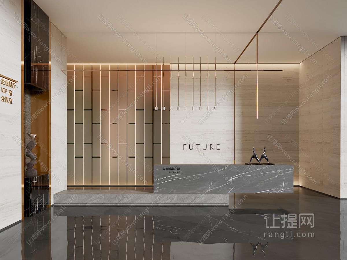 现代公司大堂前台接待