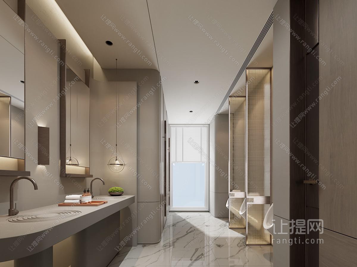 现代公共卫生间、洗手间