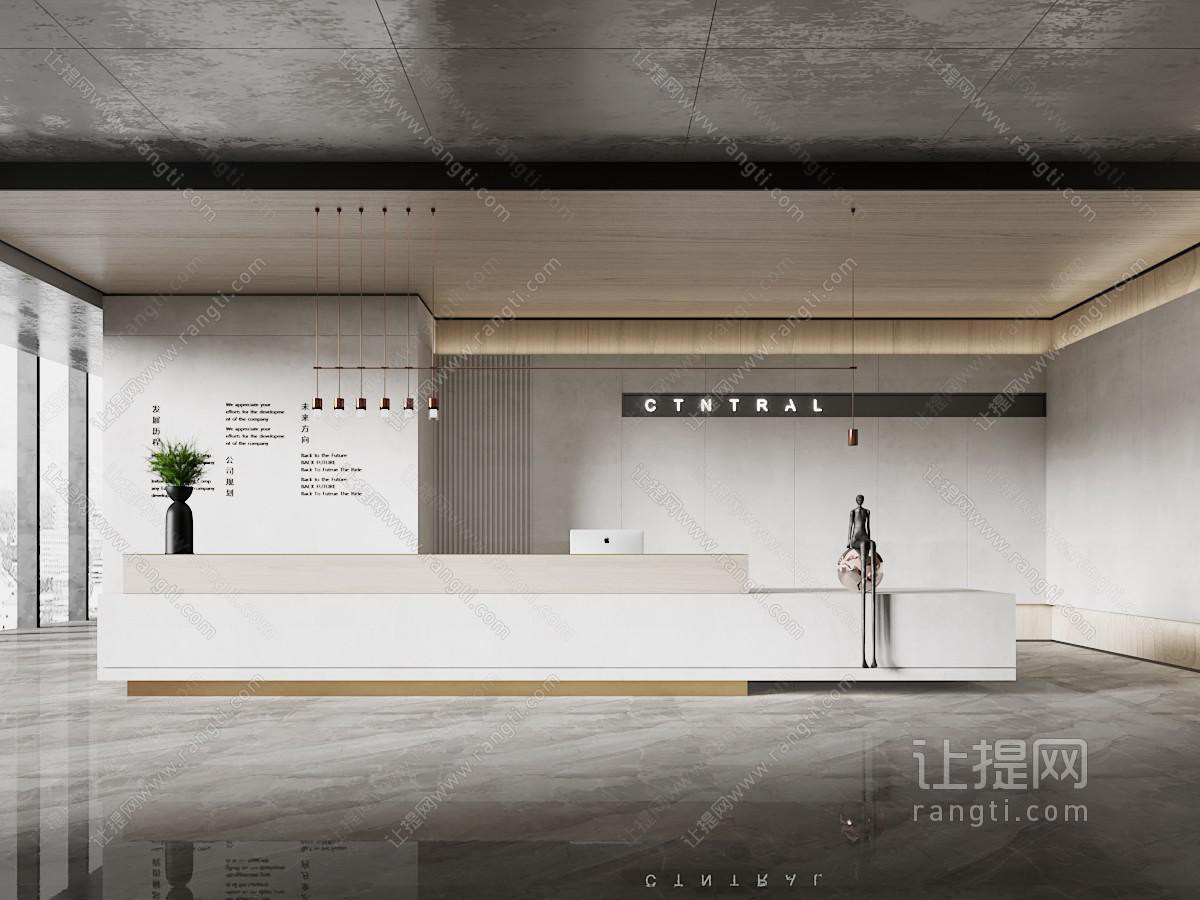 现代公司大堂前台接待