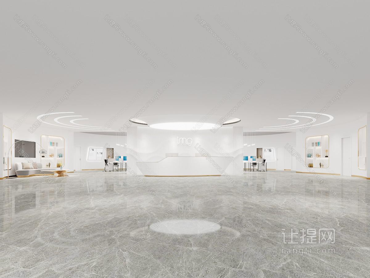现代公司大堂前台接待
