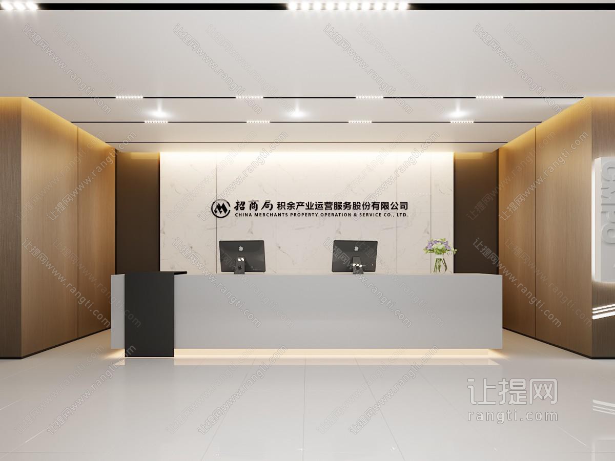 现代公司大堂前台接待