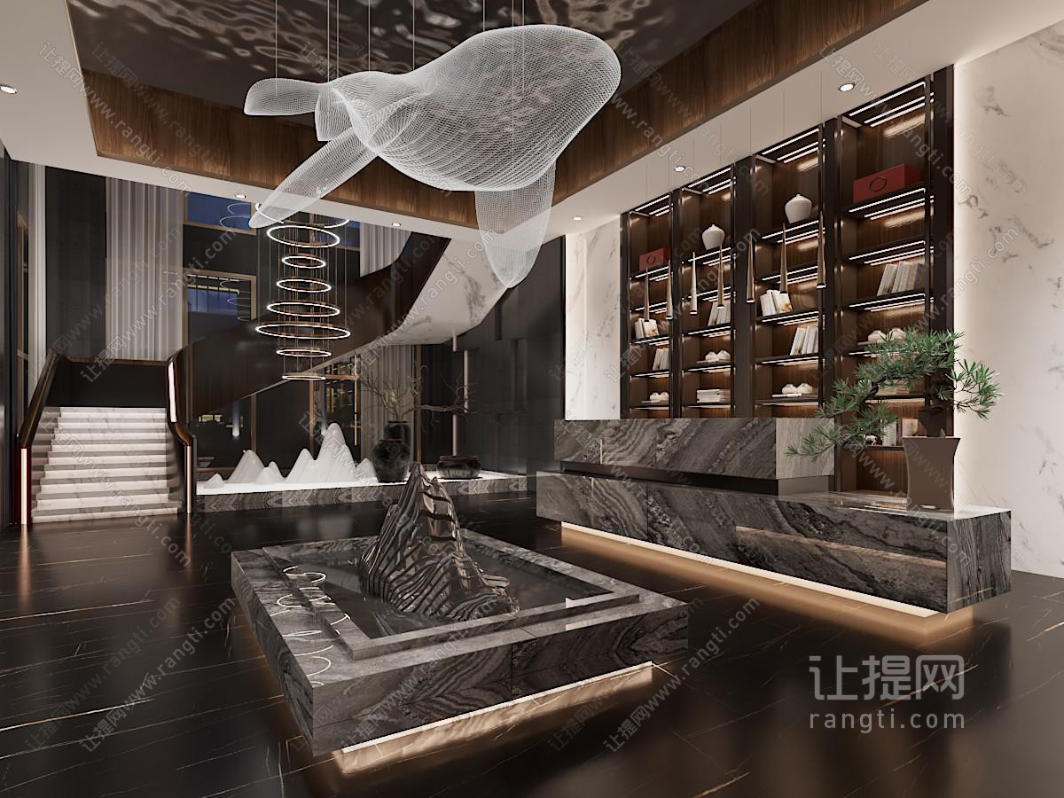 新中式室内雕塑景观园艺小品