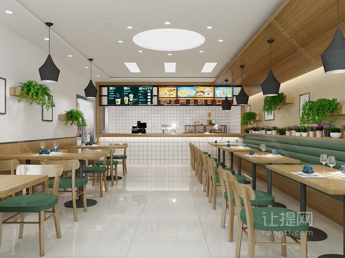 现代饭店餐馆就餐区