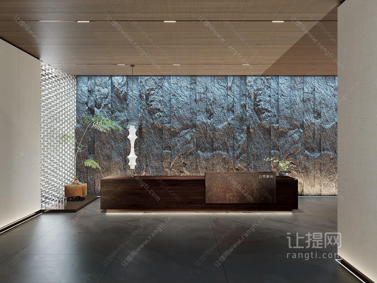 现代公司大堂前台接待