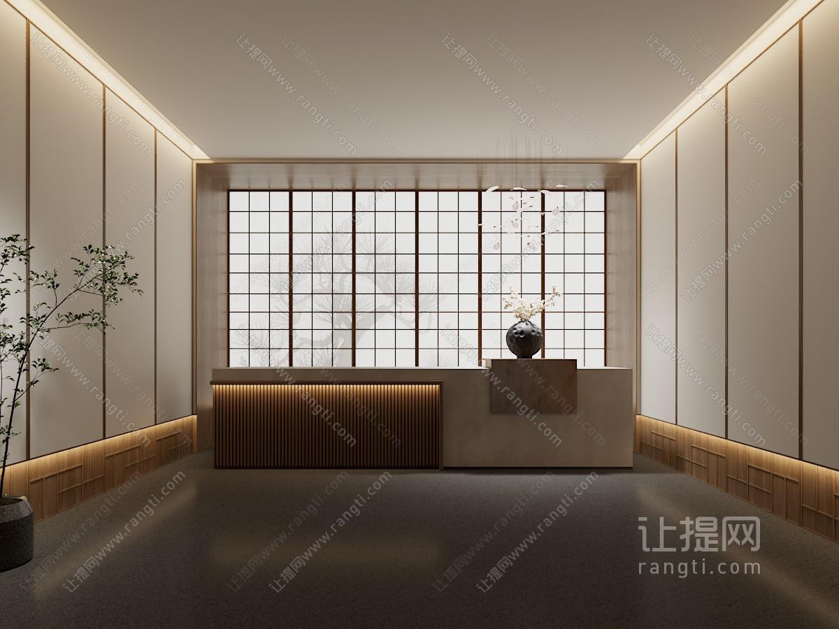 新中式大堂前台接待