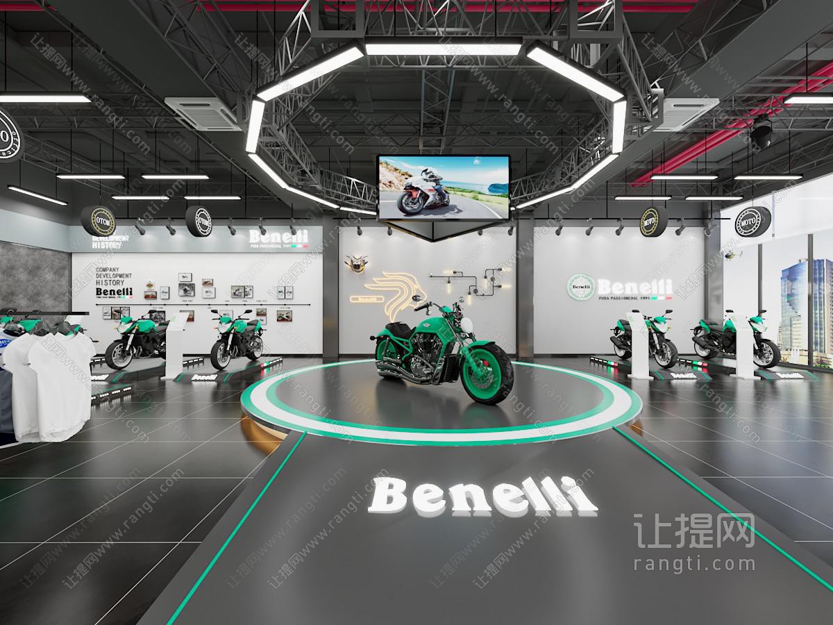 工业风loft摩托车专卖店