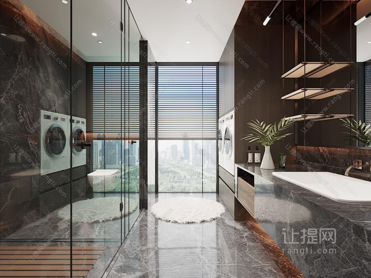 现代洗手间、卫浴间