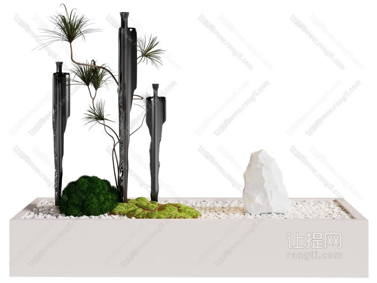 现代花坛石头景观园艺小品