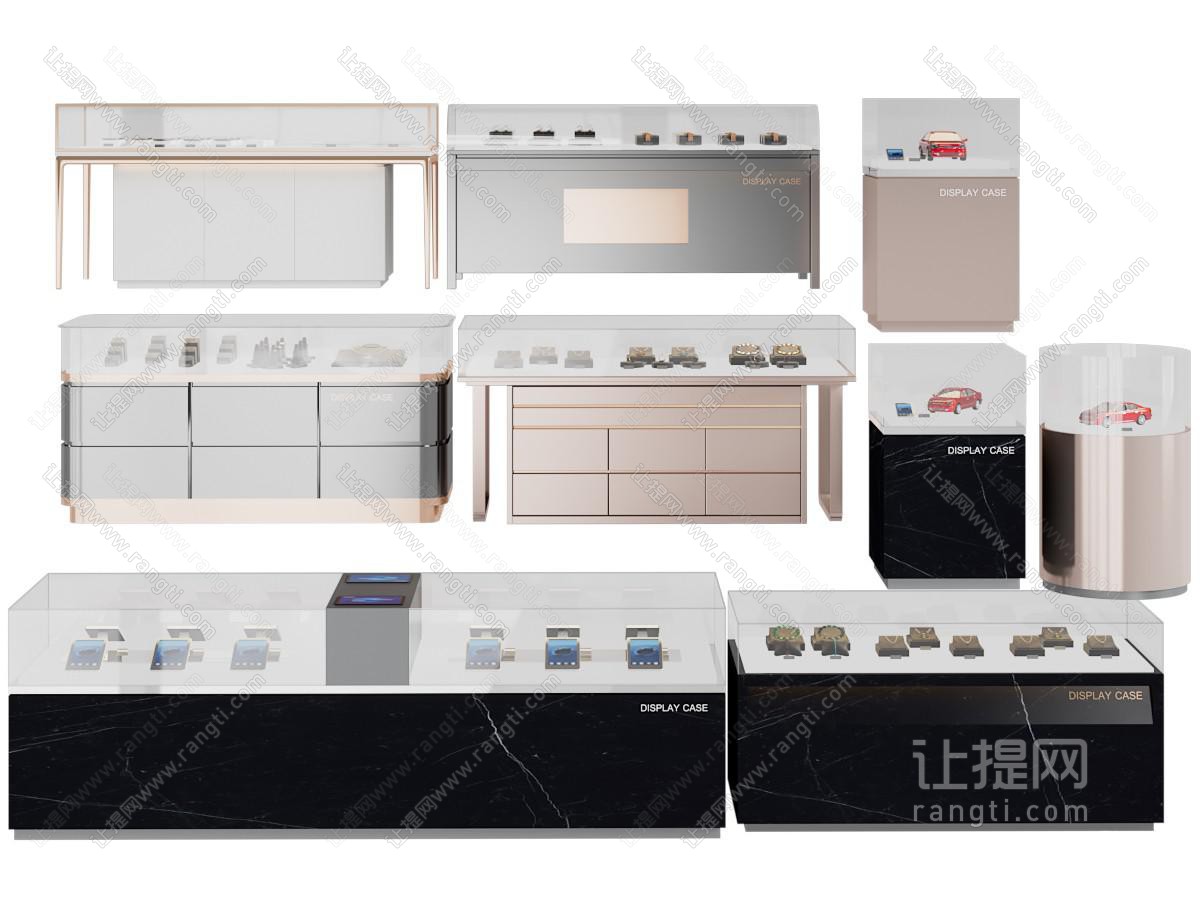 现代珠宝展柜