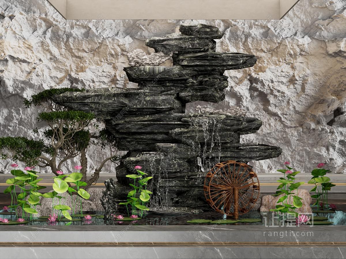 新中式室内景观园艺小品