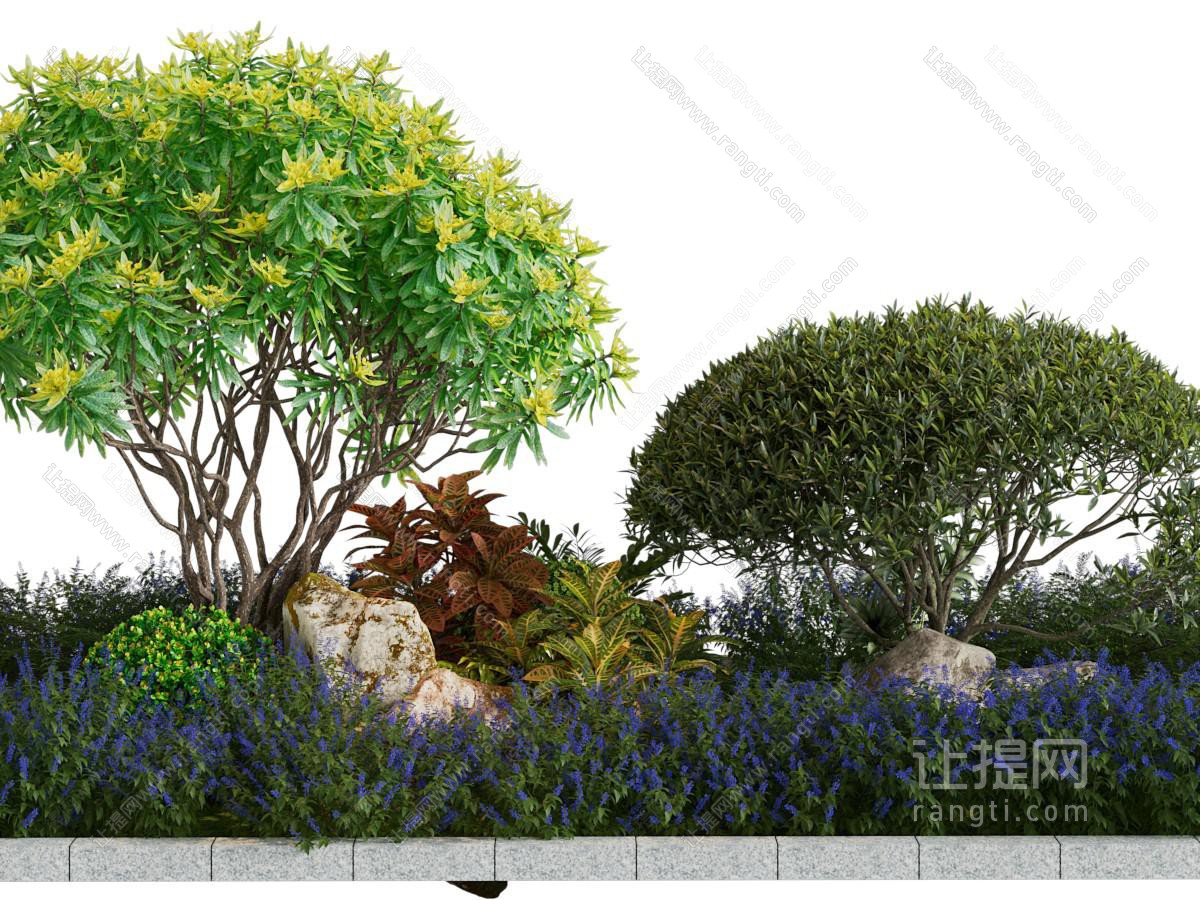 现代户外花坛花草树木景观园艺小品
