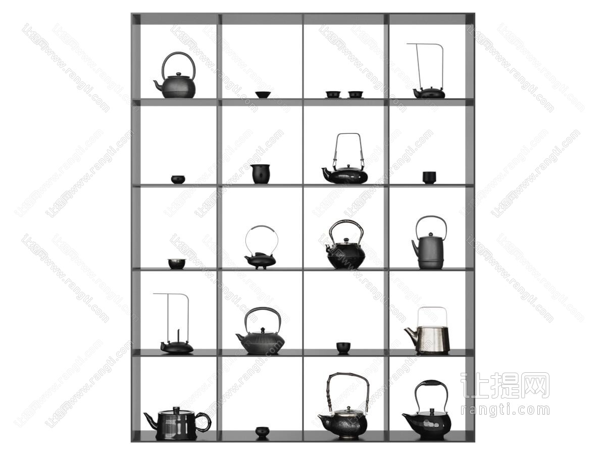新中式茶壶展柜