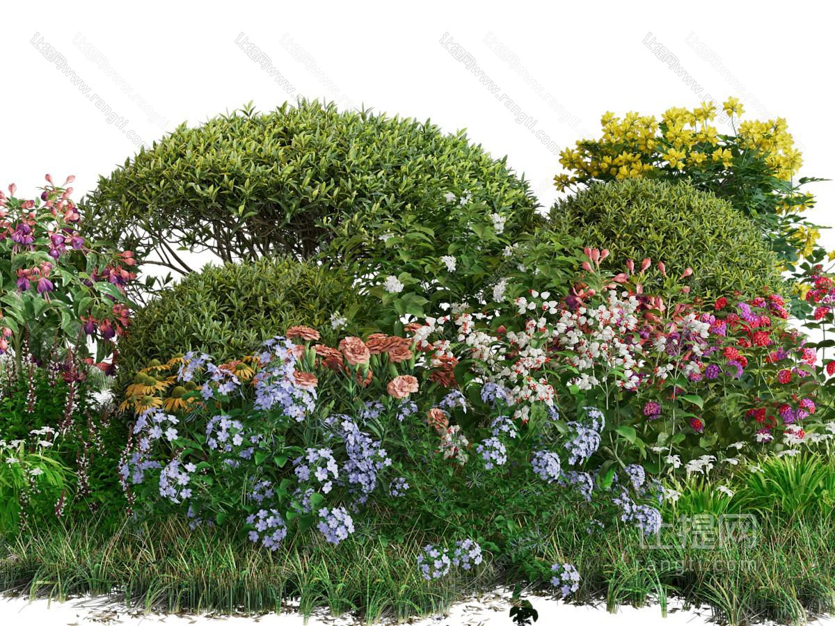 现代花草灌木植物景观园艺小品