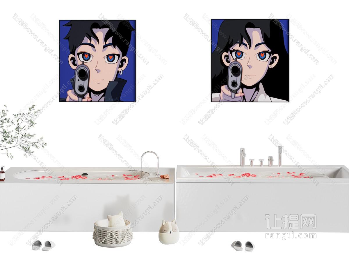 现代长方形浴缸浴盆